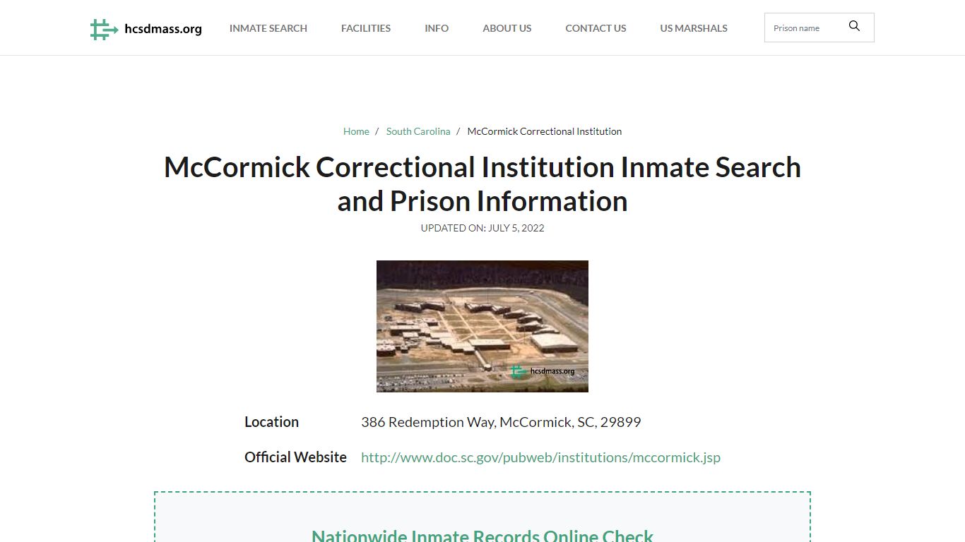 McCormick Correctional Institution - Hampden County