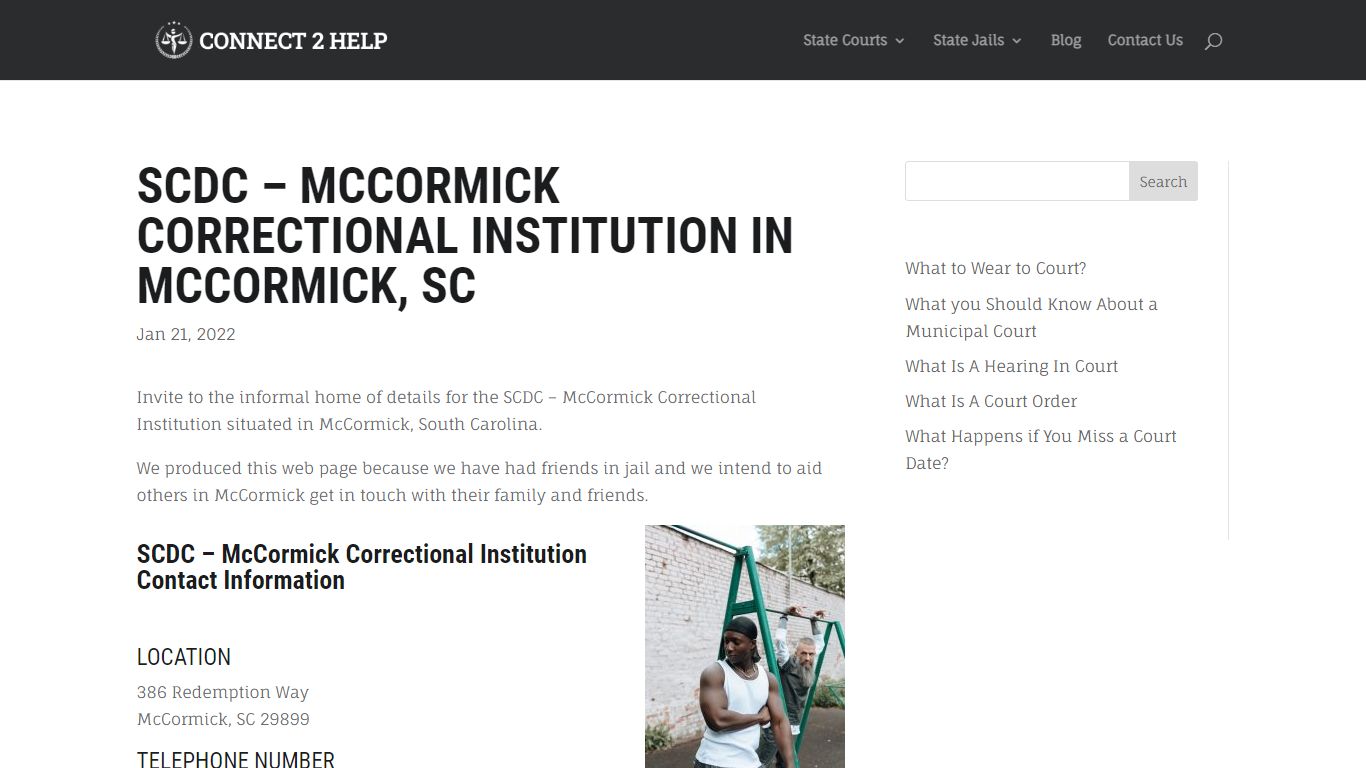 SCDC – McCormick Correctional Institution in McCormick, SC